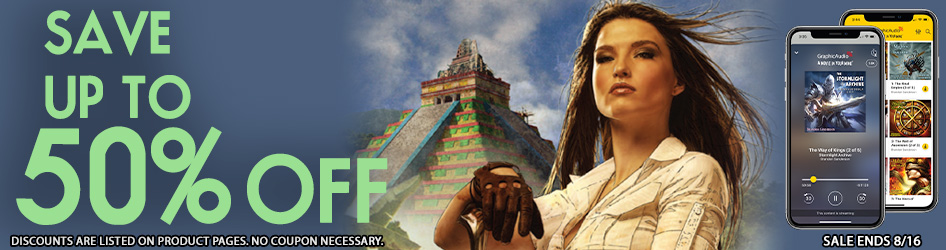 Save Up To 50% Off Select Titles through August 16! Try dramatized audiobooks of Fred, The Vampire Accountant by Drew Hayes, Heroes Road by Chuck Rogers, Alcatraz vs. the Evil Librarians by Brandon Sanderson, and Frost and Nectar by C.N. Crawford!